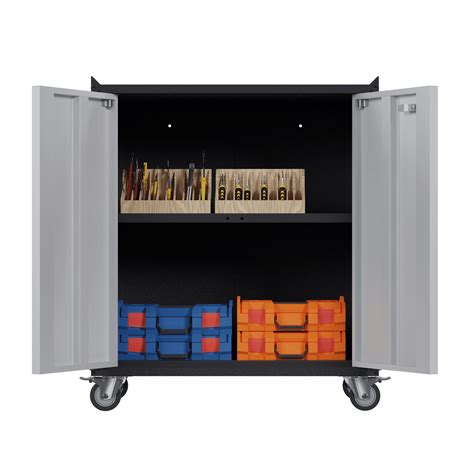 rolling steel cabinet|small metal rolling garage cabinet.